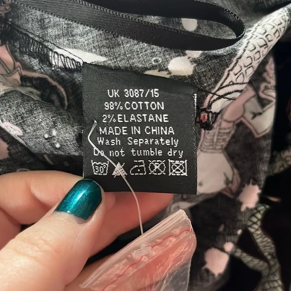 NWOT Hell Bunny Zombie Circle Skirt Size 3X - Picture 5 of 5